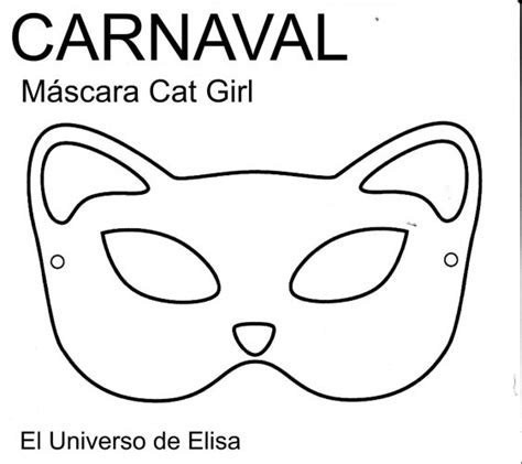 Máscara De Gato En Goma Eva Para Carnaval Manualidades En Goma Eva Y