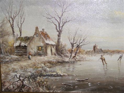 Anton Van Der Hoeven 1940 Winterlandschap Ijsgezicht Catawiki