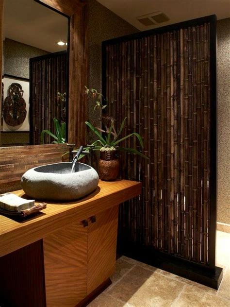 Salle De Bain Décoration Bambou Tropical Bathroom Decor Asian Homes