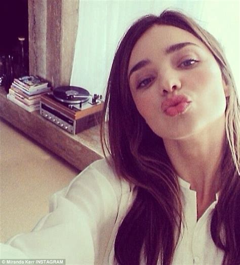 Miranda Kerr Shows Funny Side As She Puckers Up In Instagram Selfie