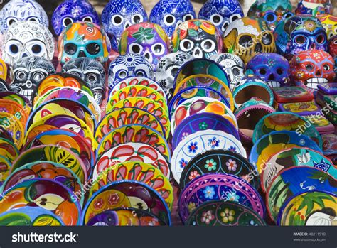 Mexico Souvenir Bench Plate Mask Stock Photo 48211510 Shutterstock