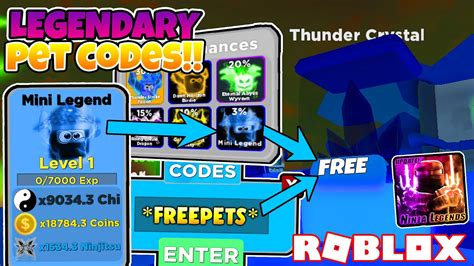Ninja legends codes is an rpg game available on the roblox platform. ALL *LEGENDARY* THUNDER CRYSTAL *PET CODES* in ⚔️X2 ...