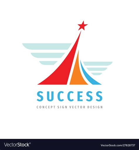 Success Logo Template Concept Royalty Free Vector Image
