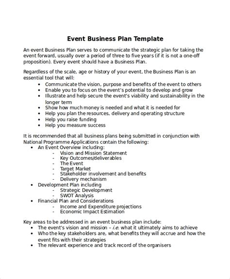 Event Plan Sample Master Template