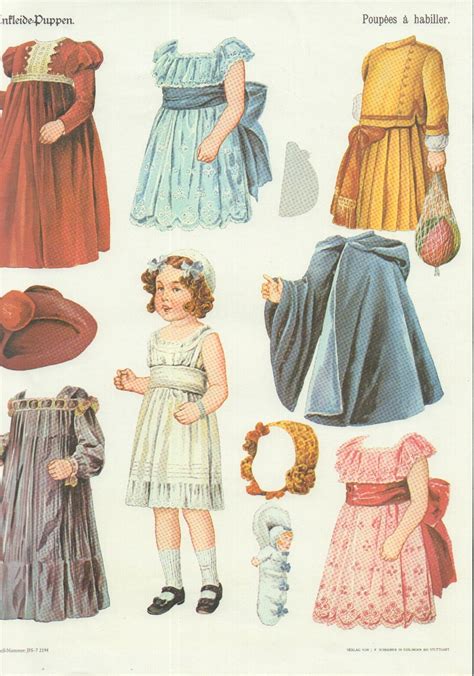 Antique German Paper Doll Sheets Etsy