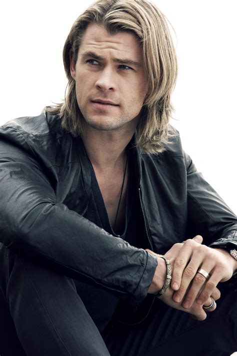 Inquire your chris hemsworth hairstyle for a split cut with around 10 ins for the back, mentions johnson. Chris Hemsworth - unknown photoshoot | Long hair styles ...