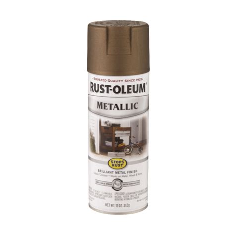 Rust Oleum Stops Rust Antique Brass Metallic Spray Paint 11 Oz Ace