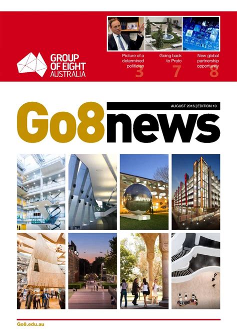Go8 August 2016 Newsletter Group Of Eight