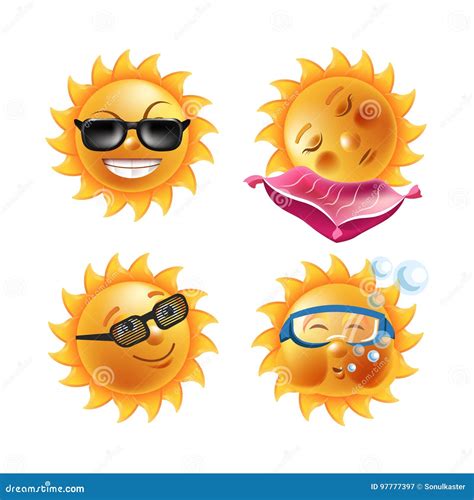 summer emoji vector set design emojis emoticon in funny and cute faces 3640 the best porn website