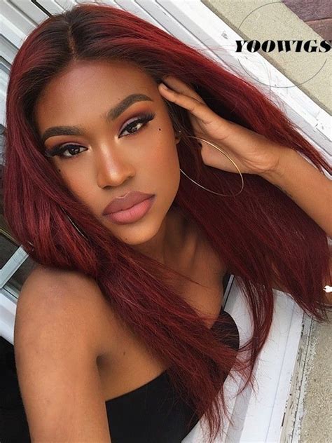 Pin On Burgundy Straight Wig