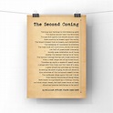 The Second Coming Poem by William Butler Yeats Poster Print | Etsy