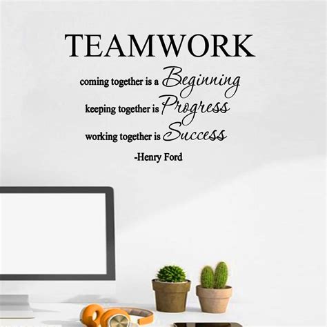 Buy Vwaq Teamwork Coming Together Is A Beginning Henry Ford Quote