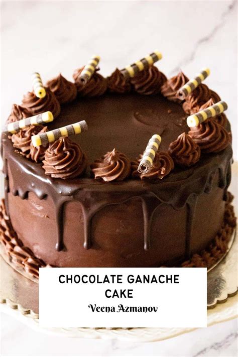 Chocolate Ganache Cake Moist Simple And Easy Veena Azmanov