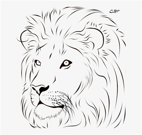 Drawing Lion Loin Line Art Of Lion 632x700 Png Download Pngkit