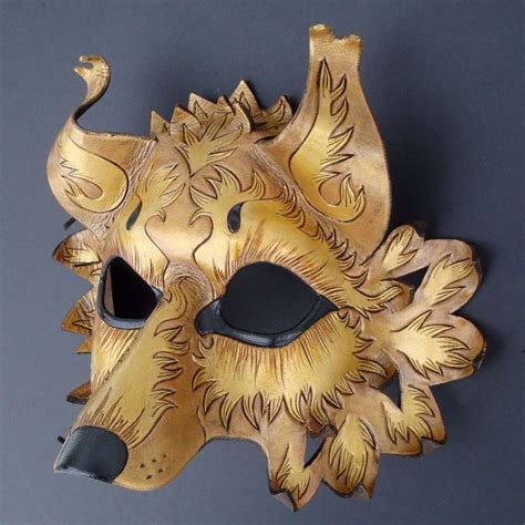 Golden Wolfleather Mask By Merimask On Deviantart Wolf Mask