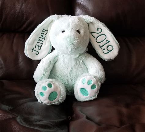 Personalized Easter Bunny With Name And Year A Very Plush Etsy