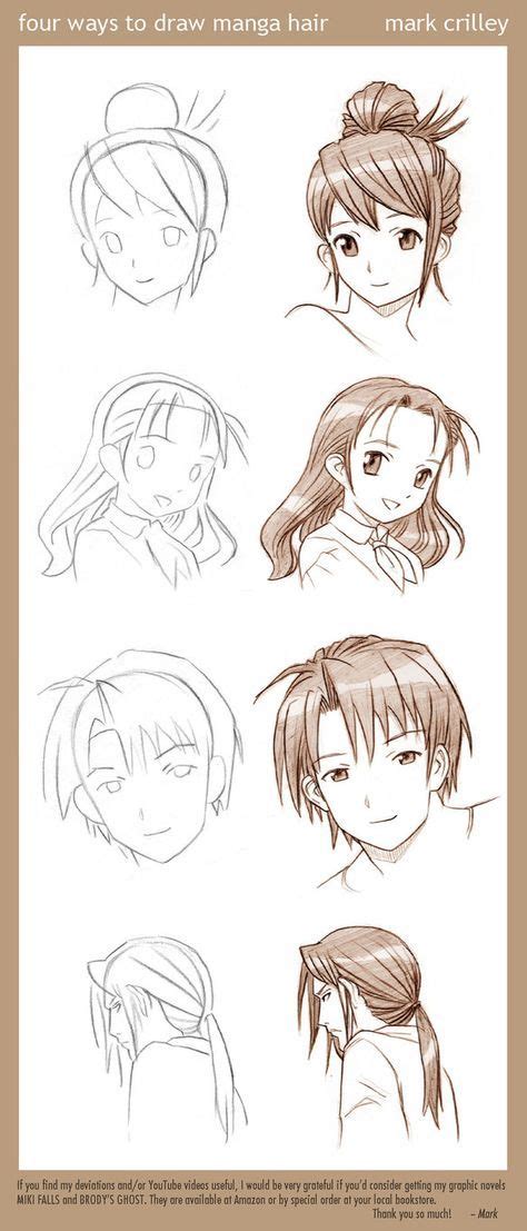 New Hair Drawing Bun Faces Ideas Manga Hair Manga
