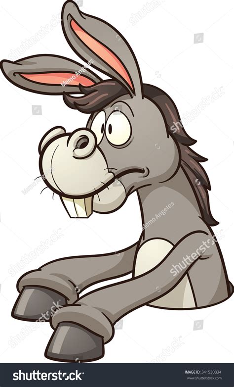 Donkey Stuck Hole Vector Clip Art Stock Vector 341530034 Shutterstock