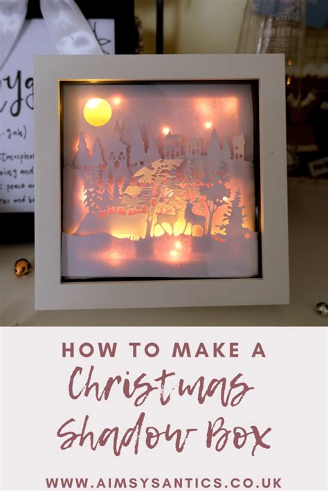 DIY Christmas Shadow Box with Lights | Make your Own - Aimsy's Antics