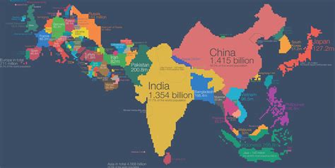 Takto By Vyzerala Európa A Ázia Keby Boli Krajiny Proporcionálne Veľké