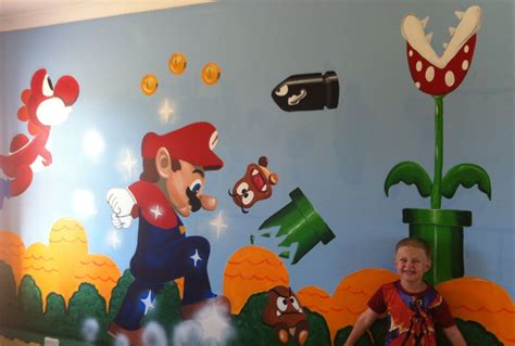 Mario Brothers Mural Mario Crafts Mural Hand Painted