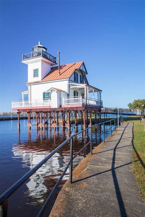 Edenton Nc Roanoke River Lighthouse Stock Image Image Of Waterfront