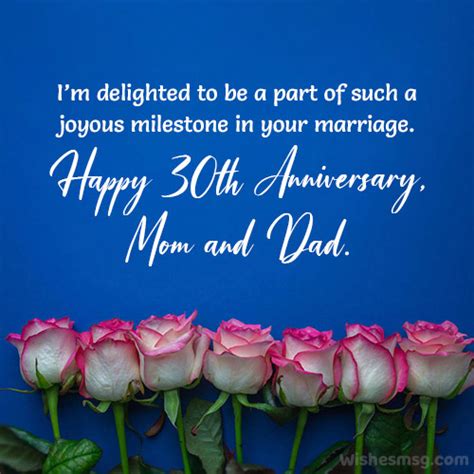 30th Wedding Anniversary Wishes And Messages Wishesmsg