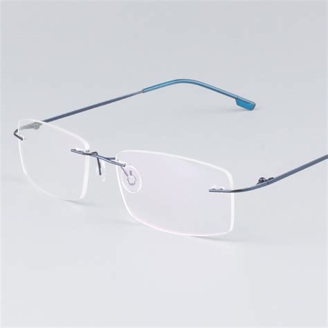 nywooh men lightweight rimless glasses frames memory titanium eyeglasses spectacle prescription
