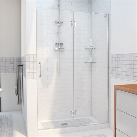 Dreamline Unidoor X Chrome 48 In X 72 In Frameless Hinged Shower Door