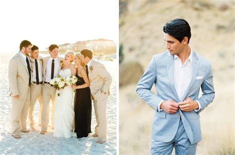 Lumberjack chic groom outfits and fall tweed suits. 20 Beach Wedding Looks for Grooms & Groomsmen | SouthBound ...