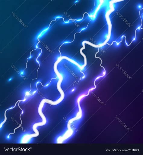 Bright Blue Lightning Royalty Free Vector Image