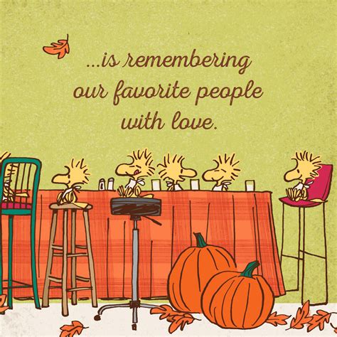 Peanuts® Snoopy Sharing The Love Cute Thanksgiving Card Greeting