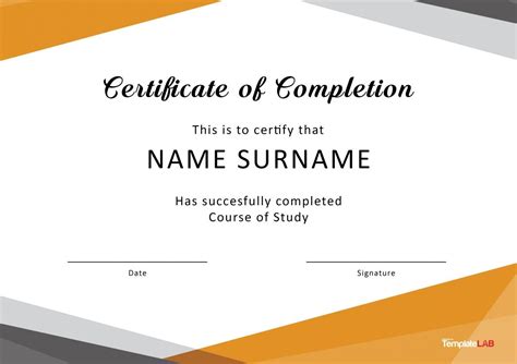 Free Certificate Of Completion Templates Word PowerPoint