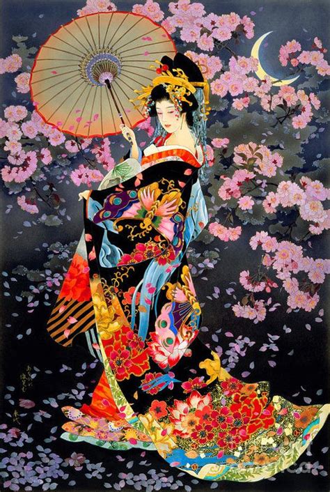 die geisha canvas art canvas prints art prints block prints linocut prints giclee print