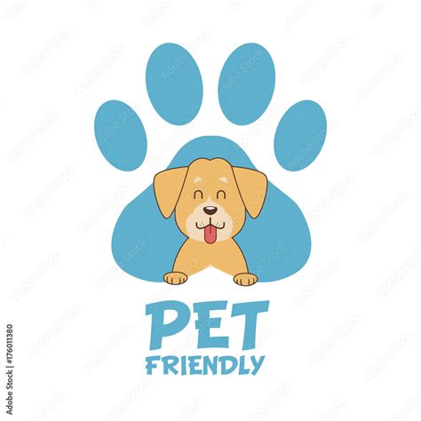 Vettoriale Stock Pet Friendly Cartoon Icon Vector Illustration Graphic