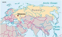Moscow Russia on map - Moscow on map of Russia (Russia)