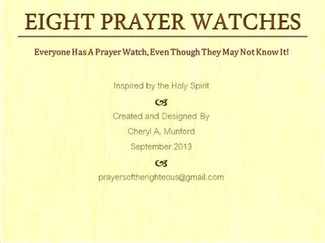 Eight Prayer Watches Prayer Watches Prayers Prayers For Men
