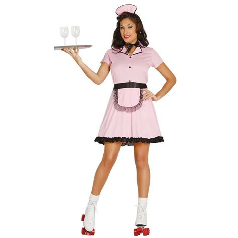 50s diner girl costume waitress fancy dress party 1950s waitress outfit papootz halloween