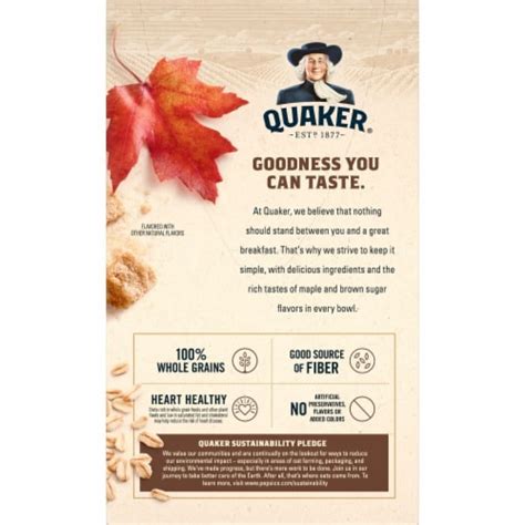 Quaker Maple And Brown Sugar Instant Oatmeal 10 Ct 1 51 Oz Fry’s Food Stores