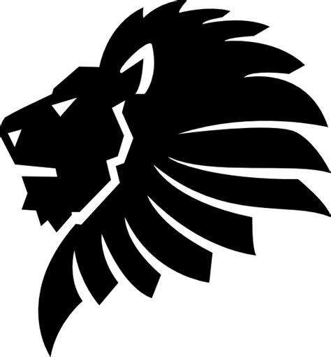 Black Lion Head Clip Art at Clker.com - vector clip art online, royalty png image