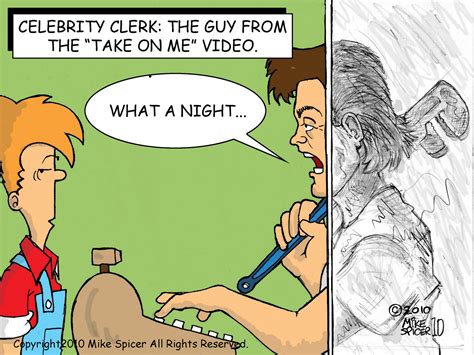 Mike Spicer Cartoonist Caricaturist Celebrity Clerk The A Ha Guy