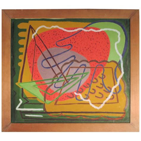 1940s American Modernist Abstract Painting By Zoute For Sale At 1stdibs
