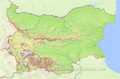 Bulgaria Physical Map