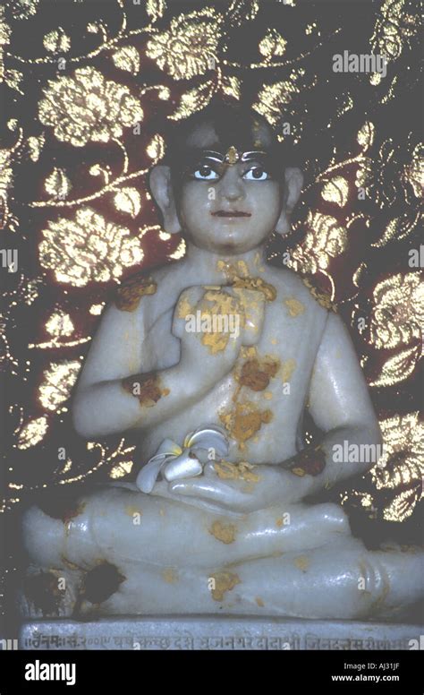 Jain Tirthankara Statue In A Jain Temple In Gujarat India Stock Photo