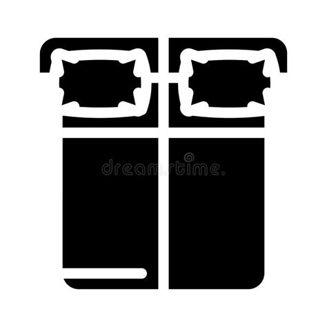 Sleep On Opposite Sides Of Bed Glyph Icon Vector Illustration Stock