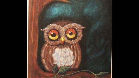 Easy Owl Beginners Acrylic Step By Step Painting Its A Hoot Youtube