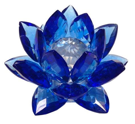 Amlong Crystal 3sapphire Crystal Lotus Flower