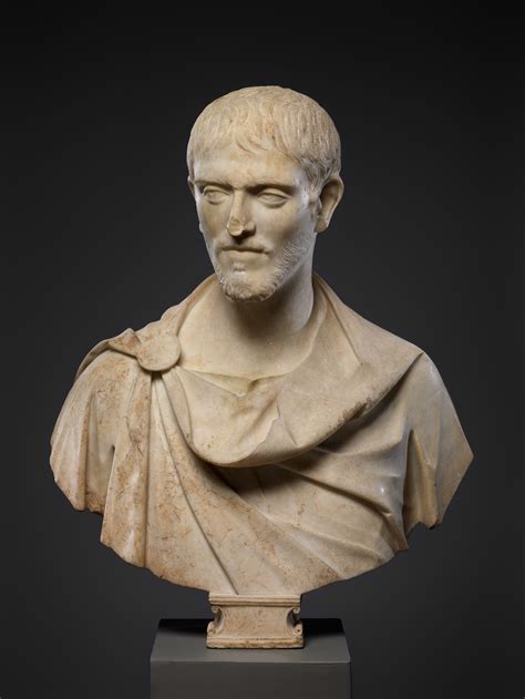 Marble Portrait Bust Of A Man Roman Late Imperial Marble