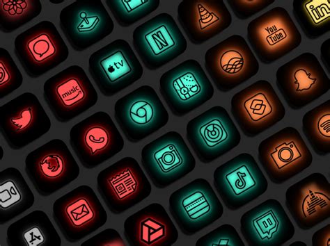 Neon Ios 14 Icons By Adithya S K On Dribbble