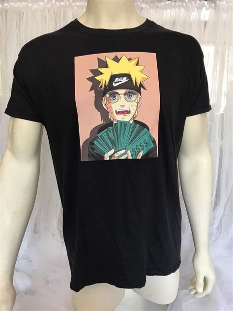 Naruto Hypebeast 2 Anime T Shirt Black Large Summer Fashion Funny